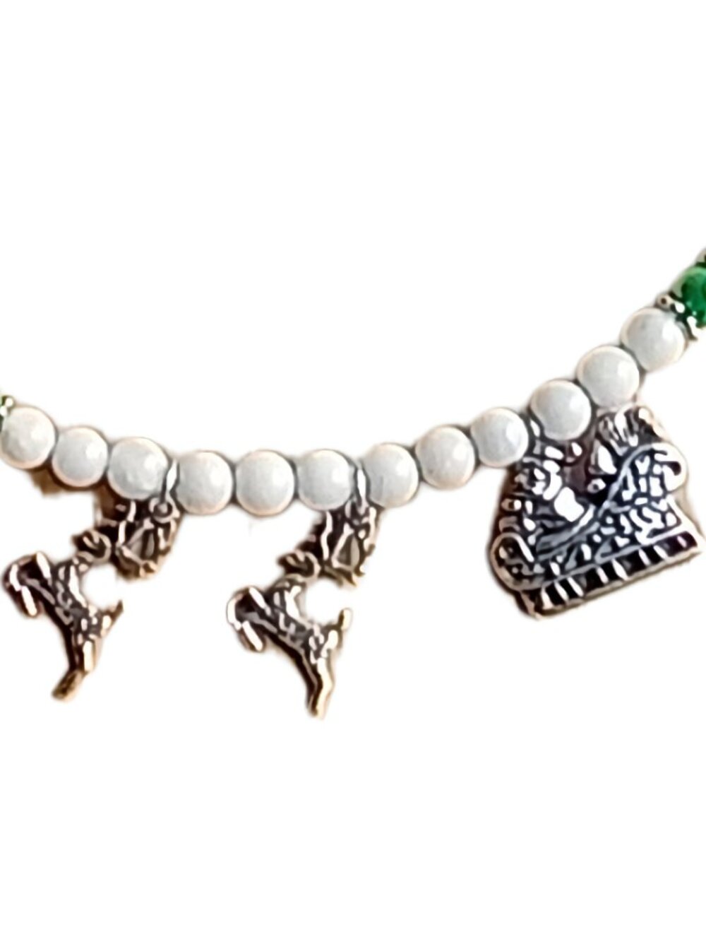 Christmas beaded gemstone Necklace 1552